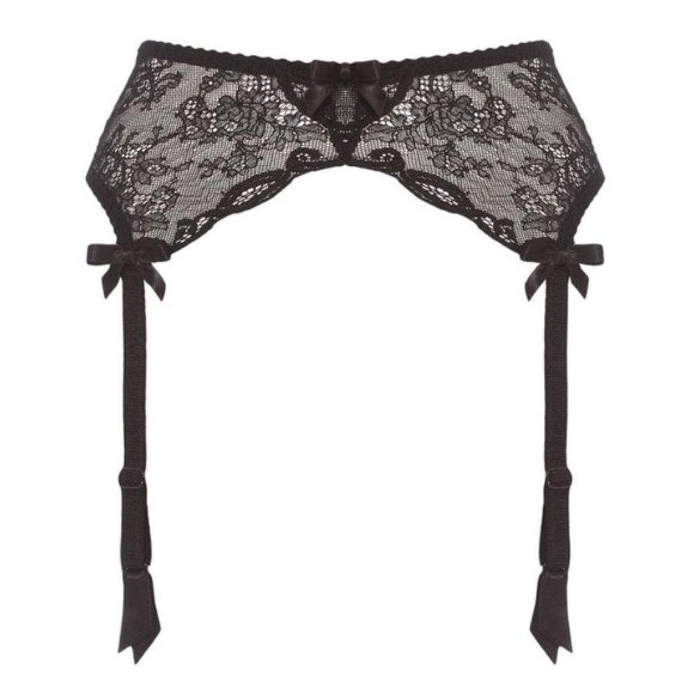 Agent Provocateur black lace love suspender garter waist belt